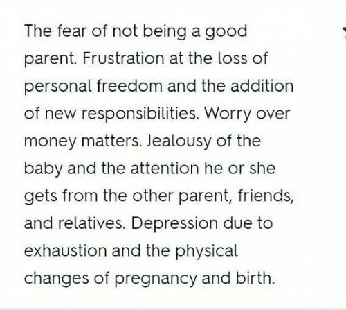 Describe the types of conflicting emotions new parents often experience.
plzz help me