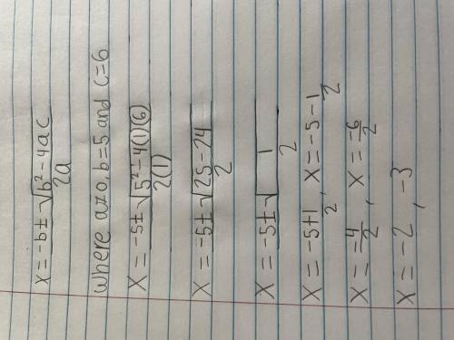 Solve x^2+5x+6=0
Please help