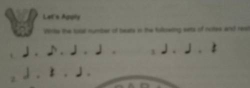 Let's Apply Write the total number of beats in the following sets of notes and rests ​