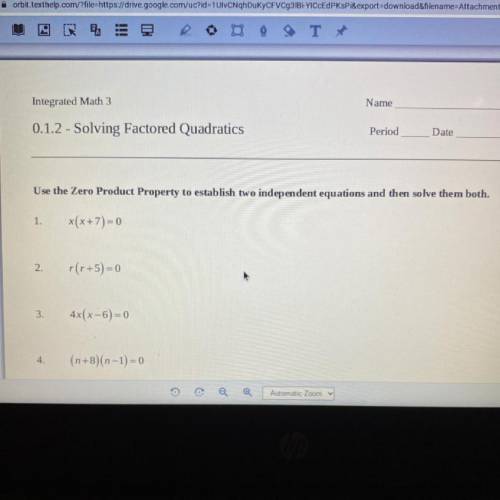 PLEASE HELP ASAP, HAVE TO TURN IN! I only need help with the first equation.
