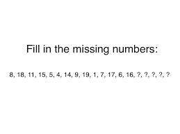 Fill in the missing number