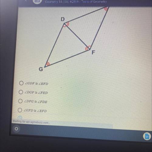 Which Is not a pair of congruent angled in the diagram