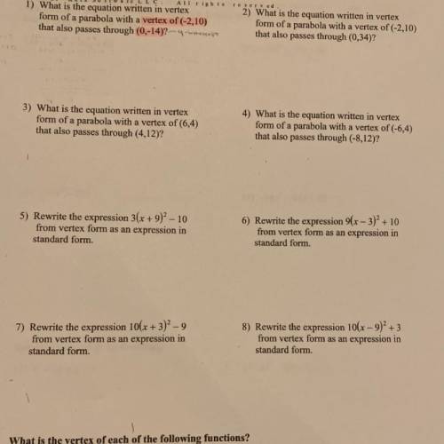 1-8 pls help ASAP !!! Will really appreciate it show work I’m trying to understand this