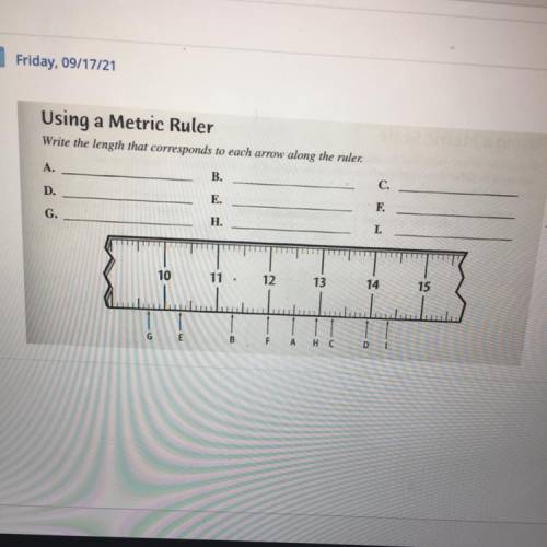 Help me please. Using a metric ruler.