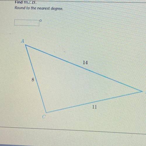 Find mB
Round to the nearest degree.
14
8
11