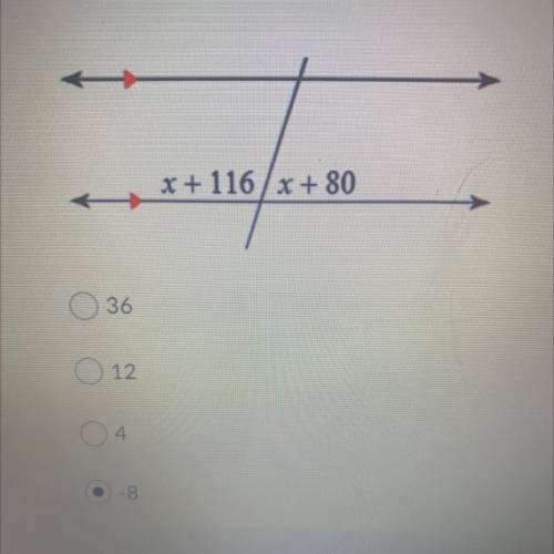 Solve for x diagram 
36
12
4
187