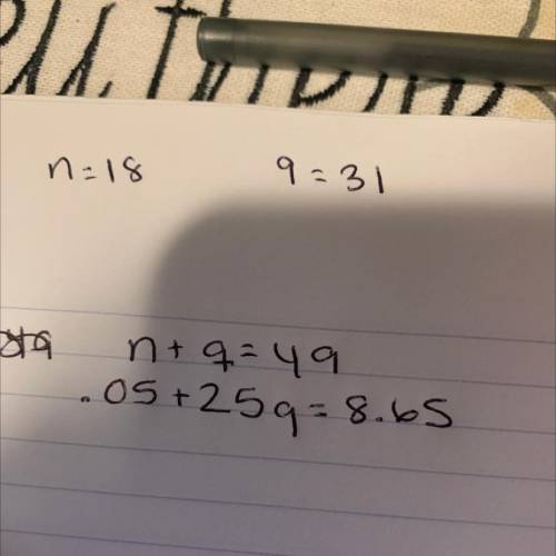 Can someone help me solved this. I have to prove that n=18 and q=31