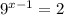 9^{x-1}=2