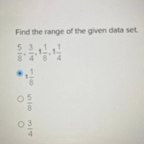 Answer quick find the range of the given data set