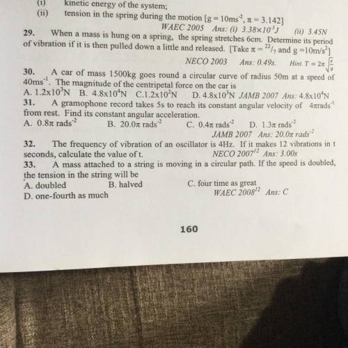 Pls can someone help me with question 29 asap