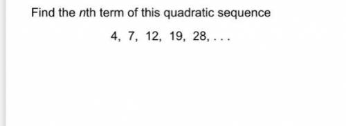 Find the nth term for this quadratic sequence