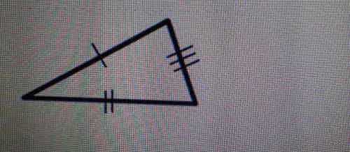 Classify the triangle by its sides.

A) Equilateral triangle B) Scalene triangle C) Isosceles tria