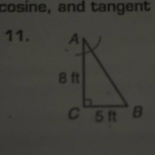 Find the values of the sine, cosine, and tangent for each Line A
(PLEASE SHOW YOUR WORK!!)