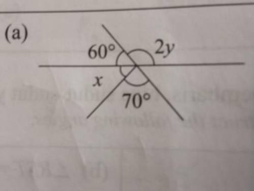 Calculate the value of x and y