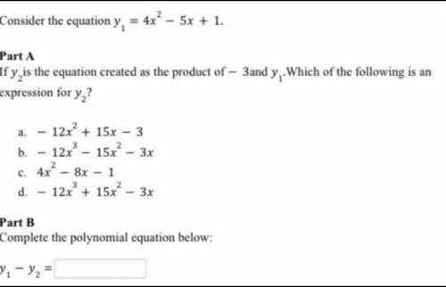 Part A;

If 2 is the equation created as the product of − 3 and 1, Which of the following is an ex