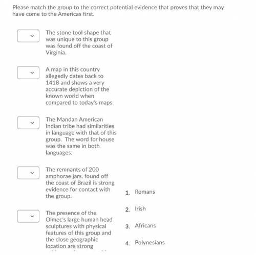 Please match the group to the correct thing. dont give random answer i will report