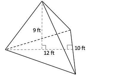 Find the volume of the pyramid. SHOW YOUR WORK so I can see if it makes sense. ( no links as answer