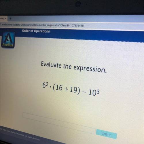 Evaluate the expression.
62. (16 +19) - 103