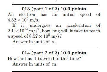 Please help with this physics question and please explain the work as well.