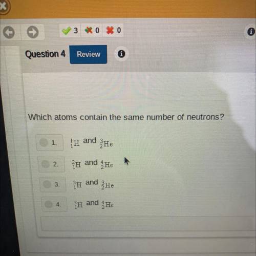 Which atoms contain the same number of neutrons?