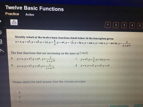 Identify which of the 12 basic functions listed below fit the description given.