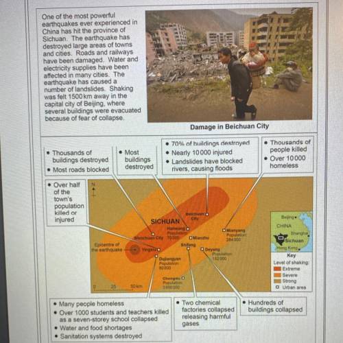 Using Figure 2 and your own knowledge, suggest why the effects of a tectonic hazard vary between ar