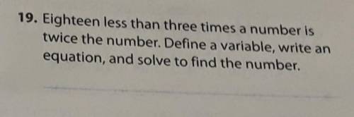 Would someone help me with this? Number 19