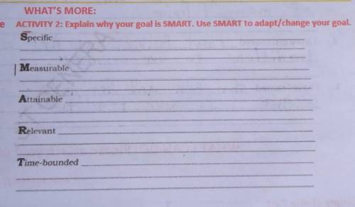 Explain why your goal is smart.use smart to adapt/change your goal.