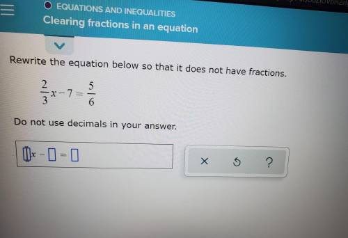Do not use decimals I your answer