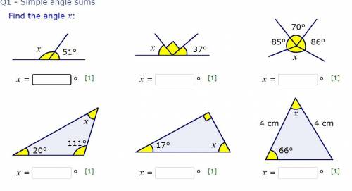 Hello! Can you guys help me answer theses Questions about the missing angles: as the missing angles