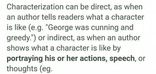 How does an author characterize characters