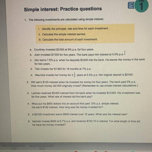 Please help with questions
A,B,C,D,E
2,3,4,5,6