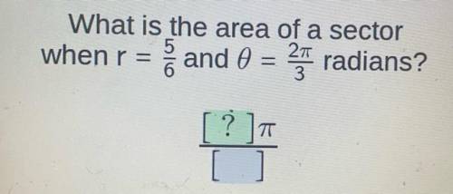 What is the area of the sector