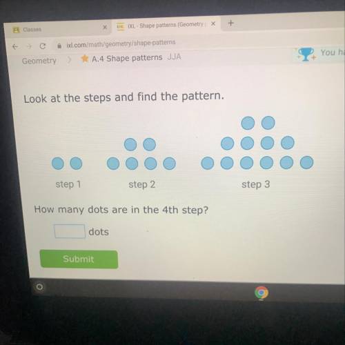 How many dots are in the 4th step