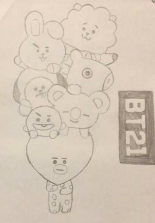 (no nonsense answer or answer will be reported)

can you draw al the bt21 characters and send the p