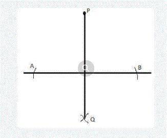 Construct a line through P that is
perpendicular to the line.
