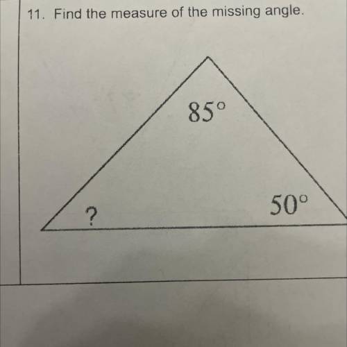 Find the measure of the missing angels