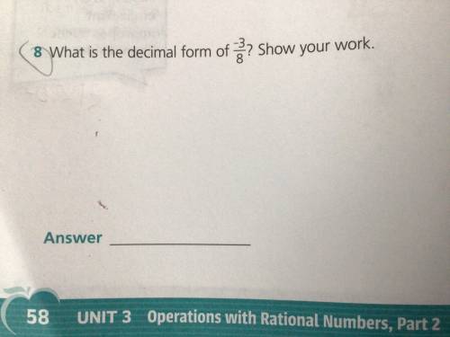 Show your work and the answer please