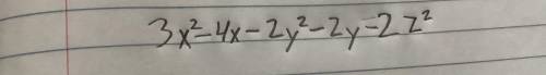 Simplify -2x^2 - 2y^2 - 2z^2 + 5x^2 - 2y - 4x