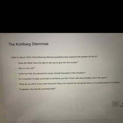 If anyone can help me that would be nice it’s one question about The Kohlberg Dilemmas.