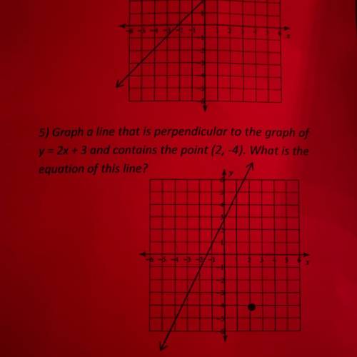 URGENT (would appreciate step by step for work)

graph a line that is perpendicular to the graph o