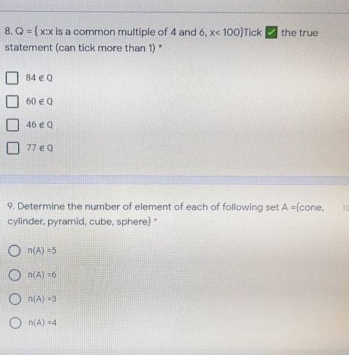 Please help me to solve 8 and 9 questions. Thank you