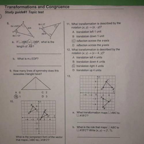 Transformation and congruence