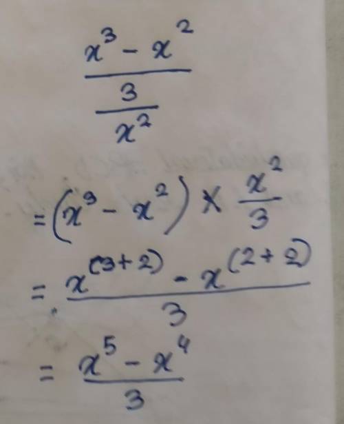Solve the following problems.present your solutions and answers on the space provided, ( x³-x²)/.(3/
