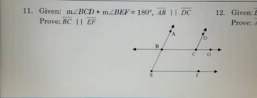 Please provide a 2 column proof using angle relationships.