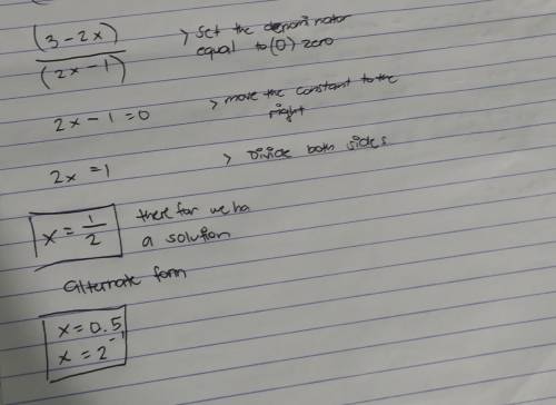 Integrate (3 - 2x)/(2x - 1) dx