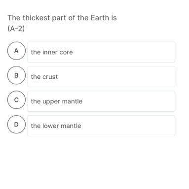 Thickest part of earth?