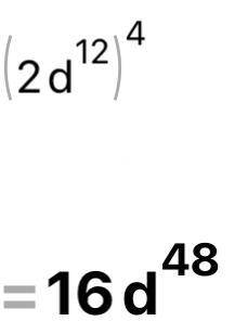 Simplify (2d¹²)⁴ please help fast D:
