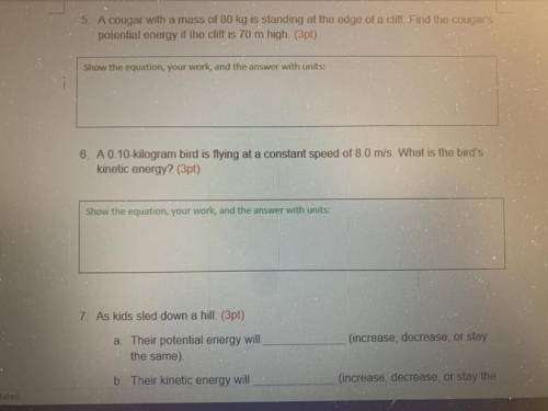 Please the questions 5,6, and 7