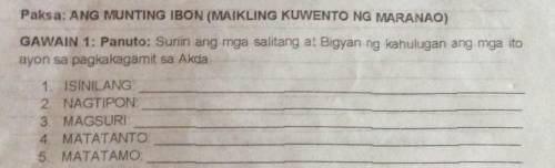 (Filipino subject)
Tulong po pls...